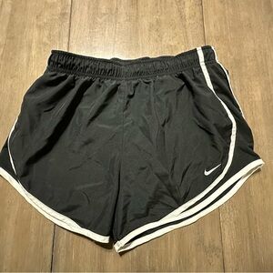 Nike Women's Dri-Fit Black and White Athletic Shorts